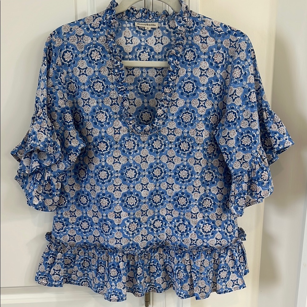 Fitzroy & Willa Flutter Sleeve Blouse